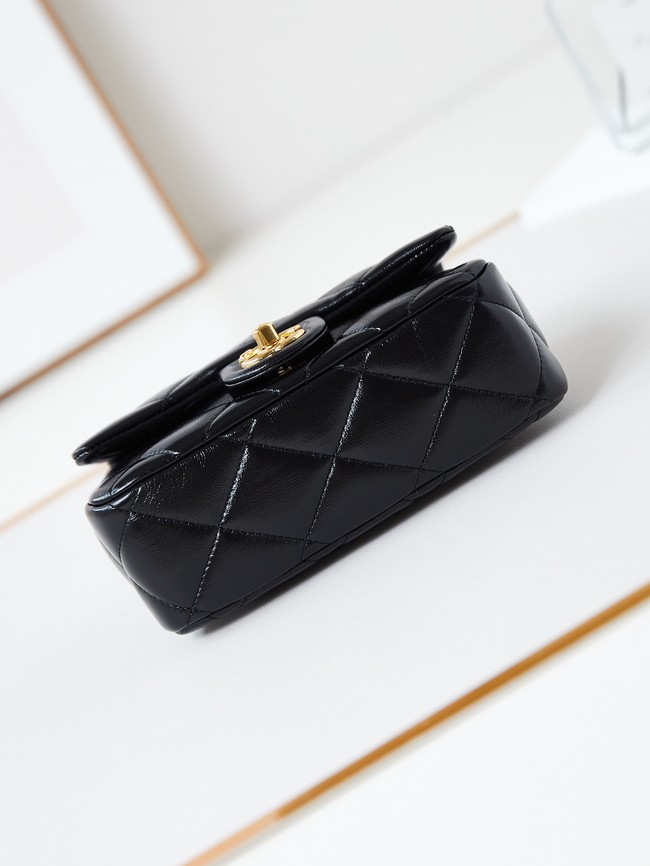 CHANEL MINI FLAP BAG WITH TOP HANDLE AS5032 Black