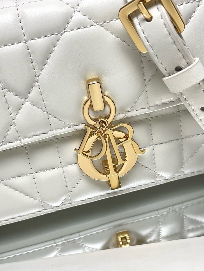 DIOR Miss Daisy Mini Bag Macrocannage Lambskin S3300U white