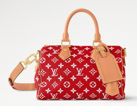 Louis Vuitton NEW Speedy P9 Bandouliere 25 M11561 red