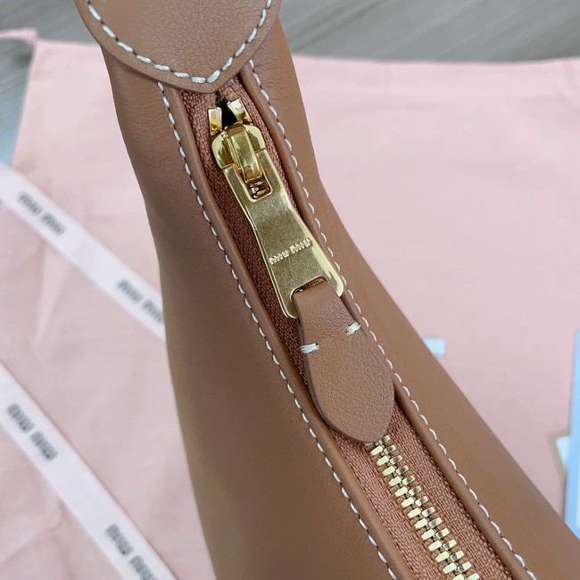 MIU MIU Original Leather Top Handle Bag 5BC151 brown