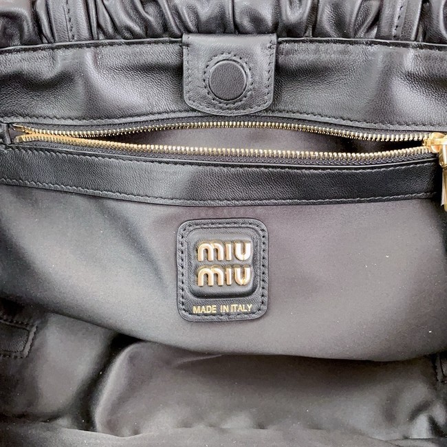 MIU MIU Original Leather Top Handle Bag 5BG287 black