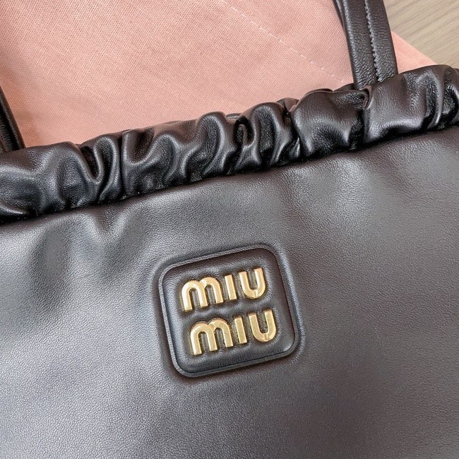 MIU MIU Original Leather Top Handle Bag 5BG287 black