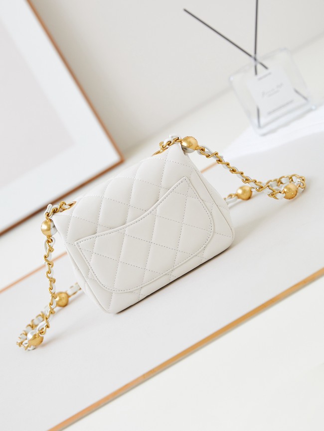 CHANEL 24B MINI FLAP BAG AS4946 White