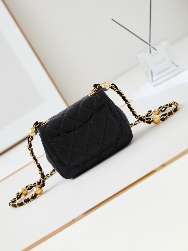 CHANEL 24B MINI FLAP BAG AS4946 black