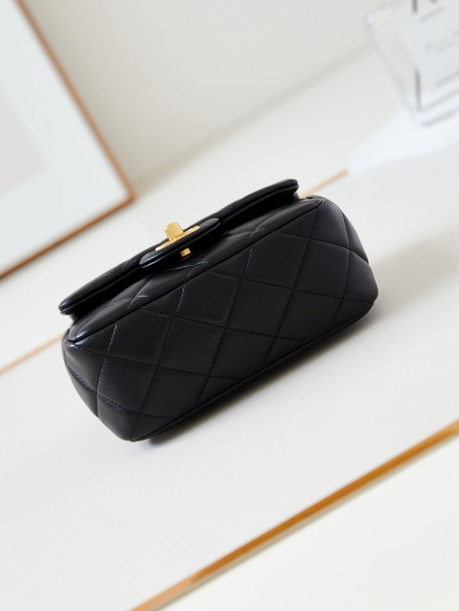 CHANEL 24B MINI FLAP BAG AS4946 black