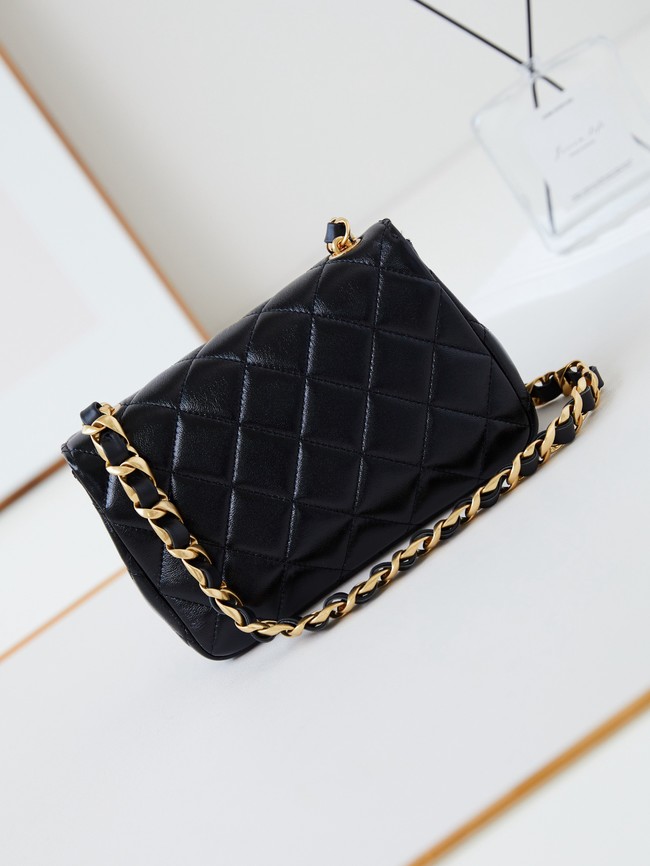 CHANEL 24B SMALL FLAP BAG AS5123 BLACK