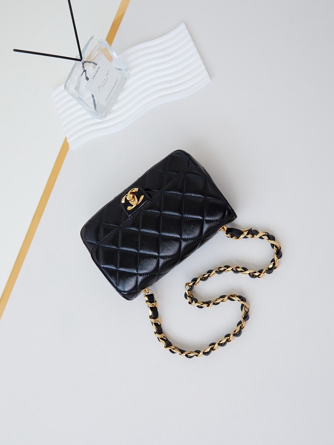 CHANEL 24B SMALL FLAP BAG AS5123 BLACK