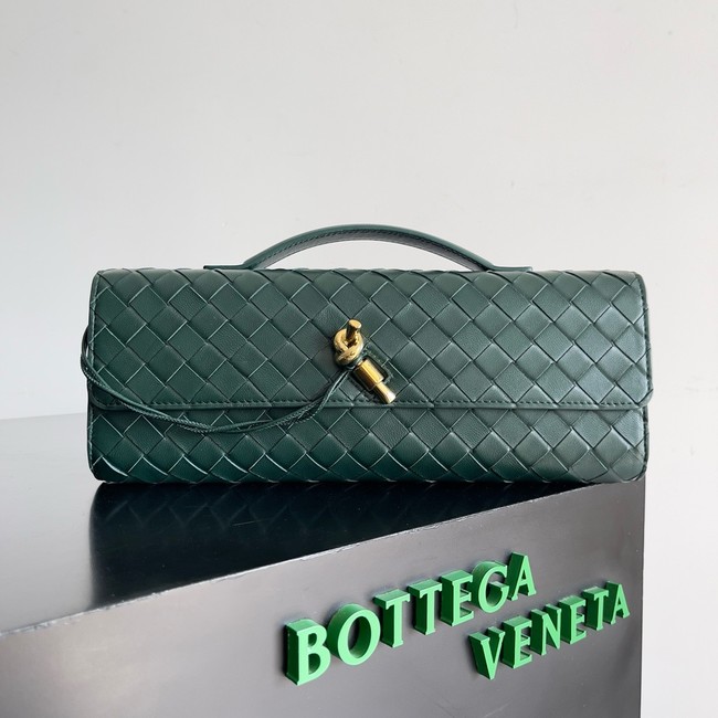 Bottega Veneta Long Clutch Andiamo With Handle 741511 Emerald green