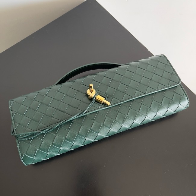 Bottega Veneta Long Clutch Andiamo With Handle 741511 Emerald green