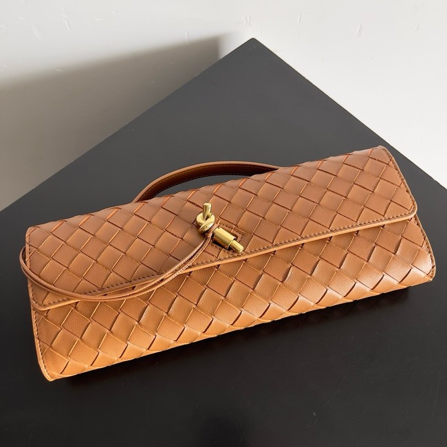 Bottega Veneta Long Clutch Andiamo With Handle 741511 brown