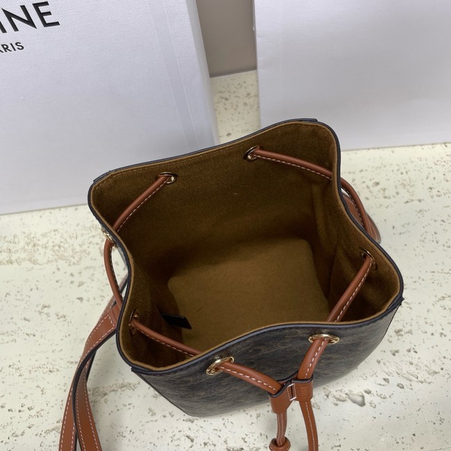 Celine MICRO SAILOR IN TRIOMPHE CANVAS AND CALFSKIN 10M742 TAN