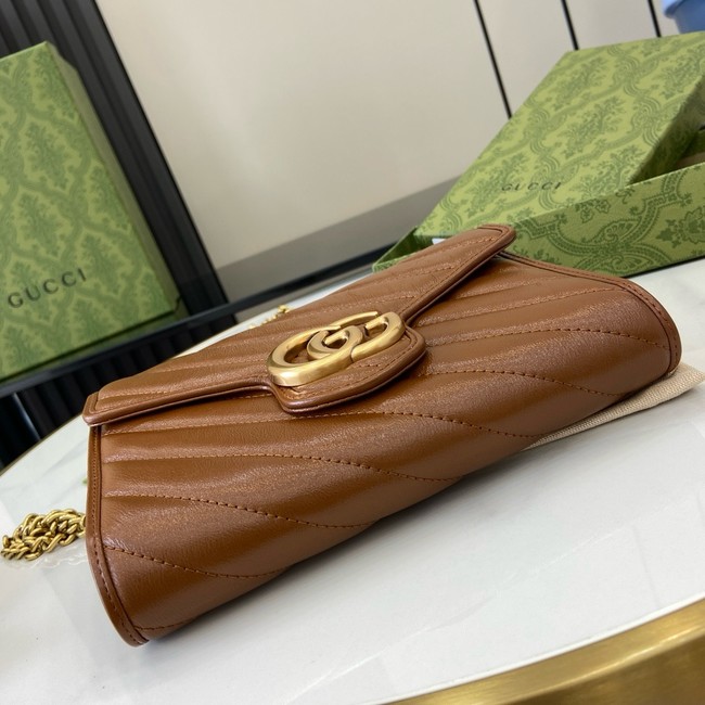 Gucci GG MARMONT SUPER MINI BAG 474575 browm