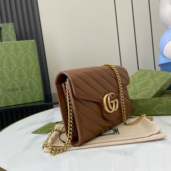 Gucci GG MARMONT SUPER MINI BAG 474575 browm