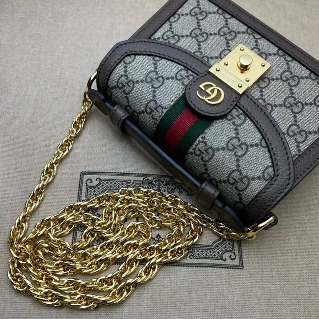 Gucci OPHIDIA MINI SHOULDER BAG 696180 brown