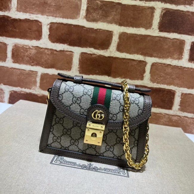 Gucci OPHIDIA MINI SHOULDER BAG 696180 brown