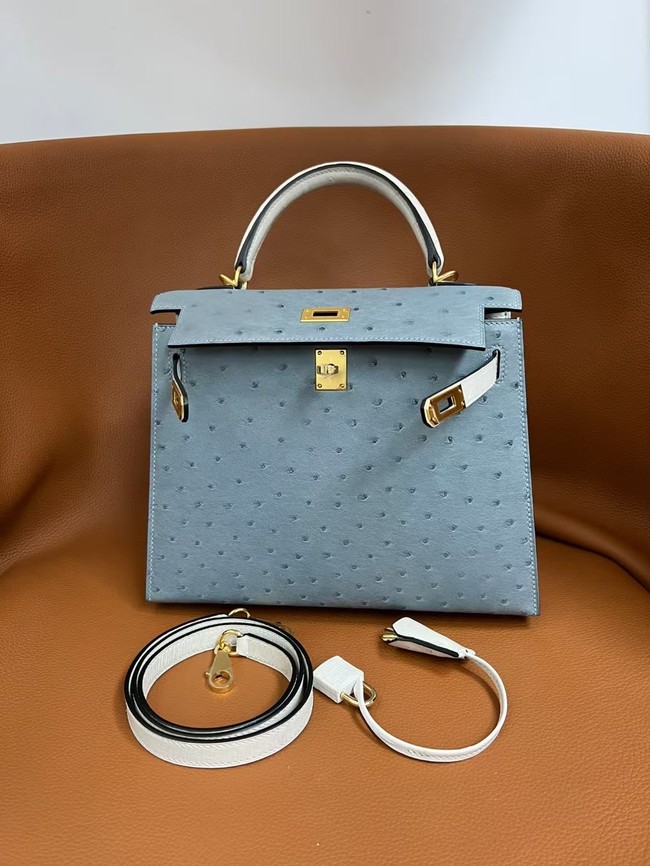 Hermes Kelly Shoulder Bags Ostrich skin KL2655-8