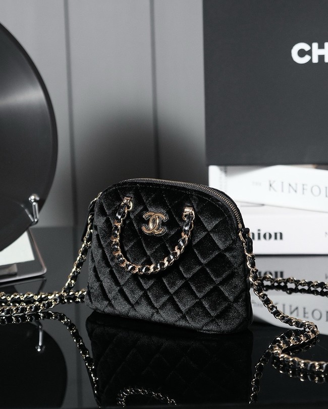 CHANEL MINI SHOPPING BAG AS5131 Velvet black