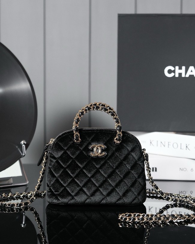 CHANEL MINI SHOPPING BAG AS5131 Velvet black