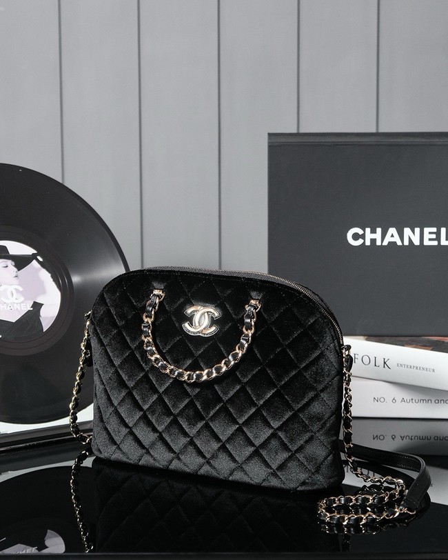 Chanel SMALL SHOPPING BAG AS3969 Velvet black