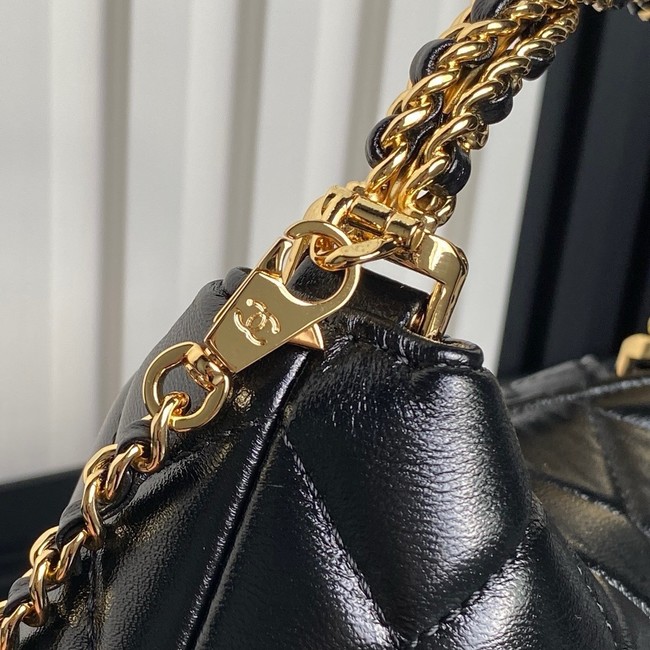 Chanel Shiny Lambskin & Gold-Tone Metal AP4189 Black