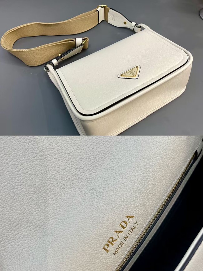 Prada Leather shoulder bag 1BD372 white