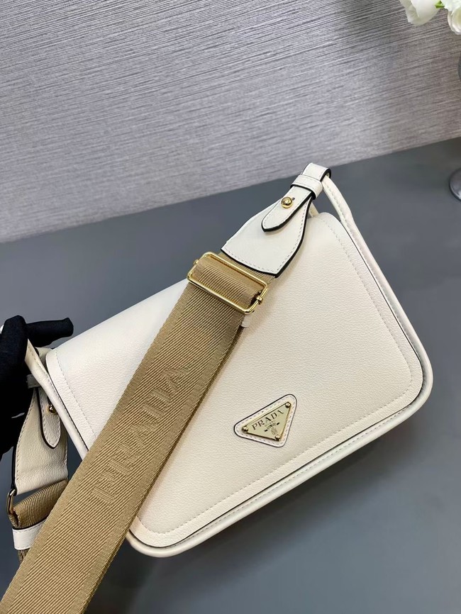 Prada Leather shoulder bag 1BD372 white