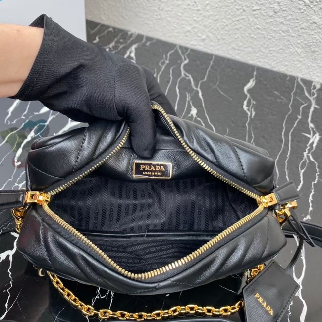 Prada Leather shoulder bag 1BH197 black