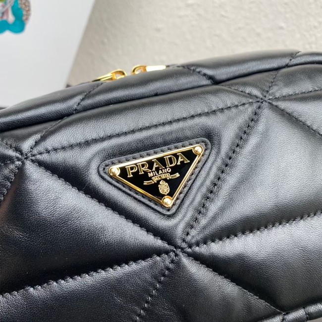 Prada Leather shoulder bag 1BH197 black