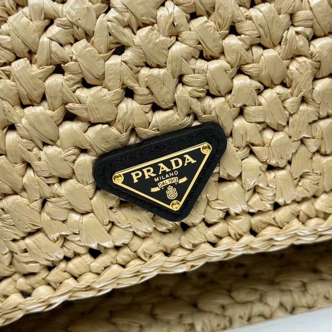 Prada Leather weave shoulder bag 1BA135 Apricot