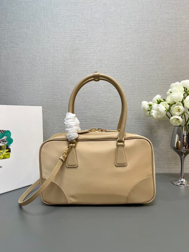 Prada Re-Edition 1978 medium Re-Nylon and Saffiano leather two-handle bag 1BB115 Camel Brown