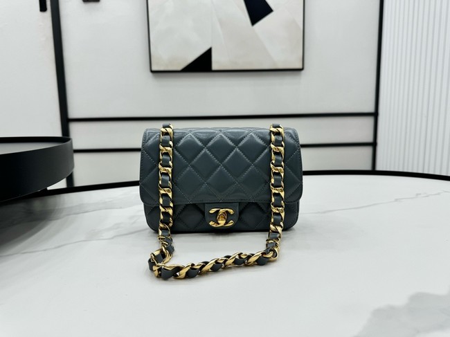 Chanel MINI 2.55 HANDBAG Lambskin & Gold-Tone Metal AS5027 Blue