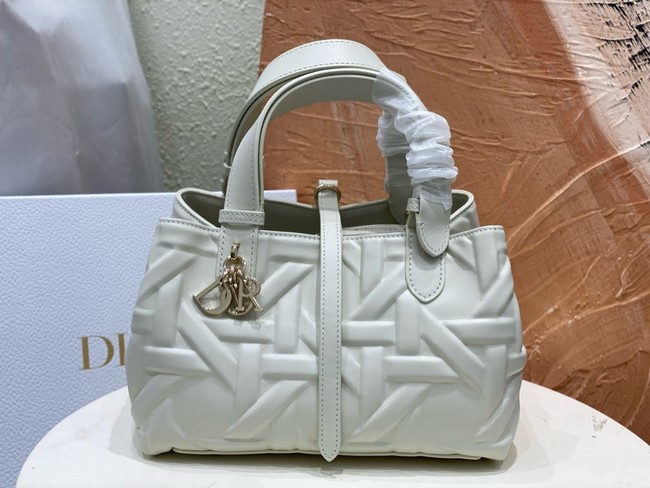 Small Dior Toujours Bag Graphic Cannage M2822O white