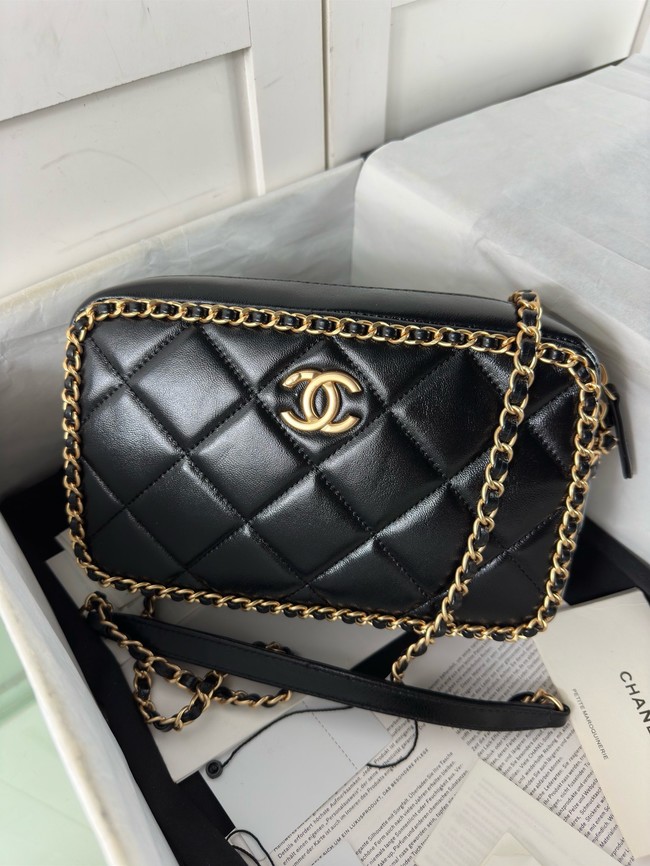 Chanel SMALL CAMERA CASE AS5086 black