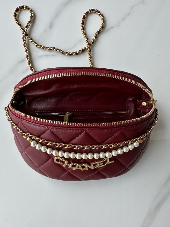 Chanel WAIST BAG AS4991 Burgundy