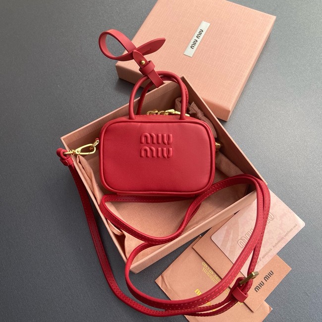 MIU MIU MINI Leather Handle Bag 5BB159 red