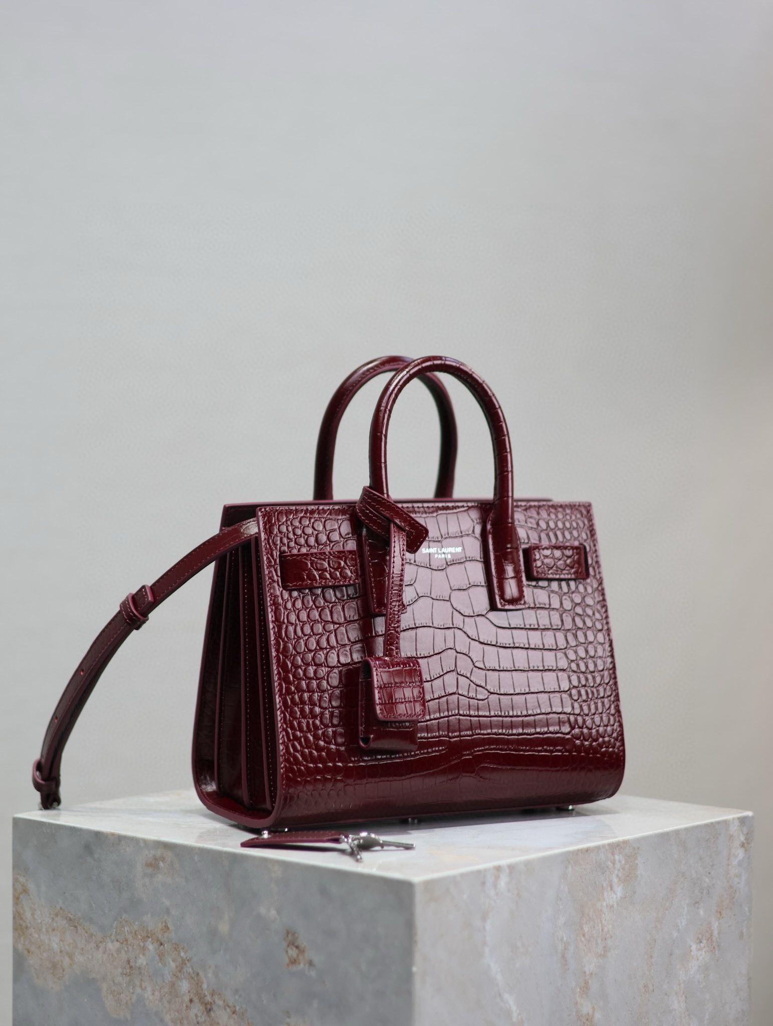 Yves Saint Laurent Classic Sac De Jour Nano Bag Y1821 Wine