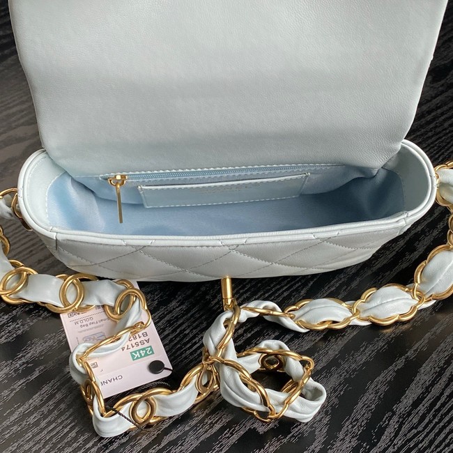 Chanel SMALL FLAP BAG AS5173 light blue