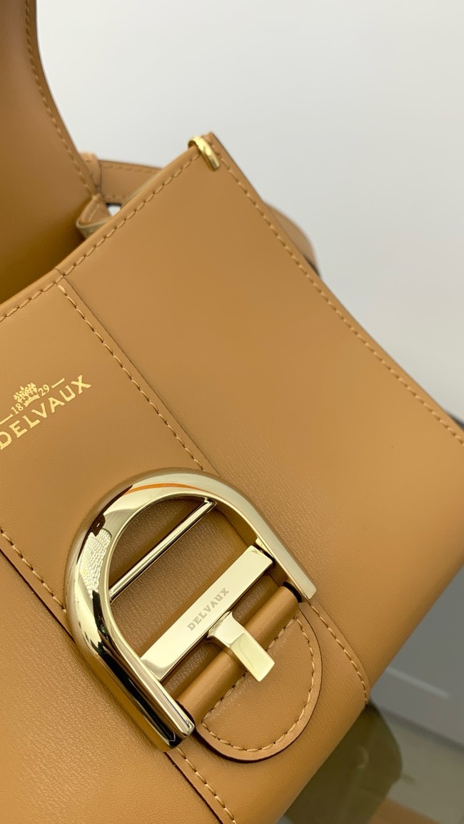 Delvaux Calfskin Leather Tote Bag 17856 Camel