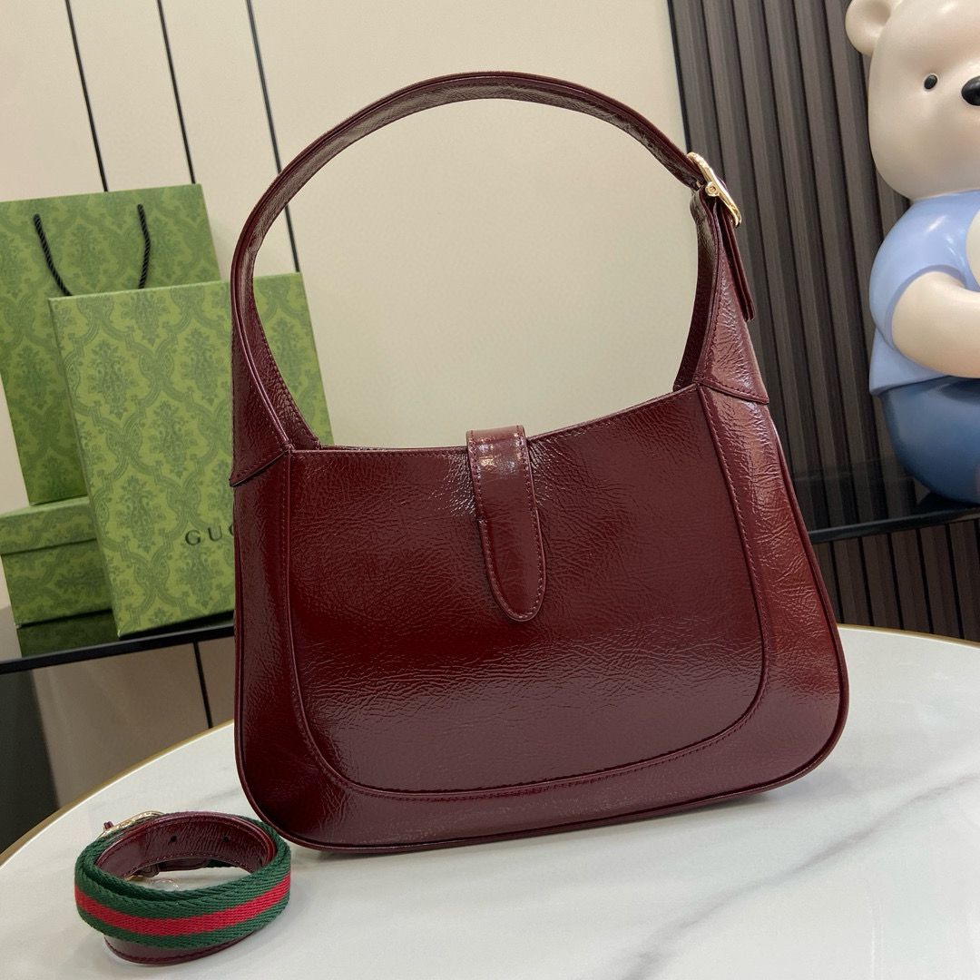 Gucci Vintage Jackie 1961 Original Leather Hobo Bag 636706 Wine