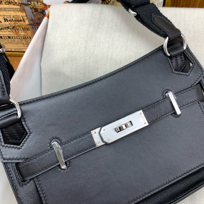 Hermes Original Leather 23CM Mini Jypsiere H0880 Black