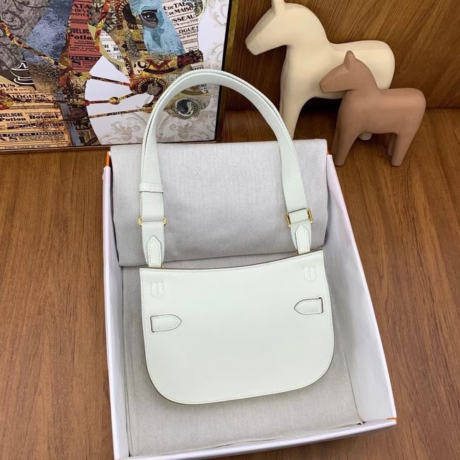 Hermes Original Leather 23CM Mini Jypsiere H0880 white