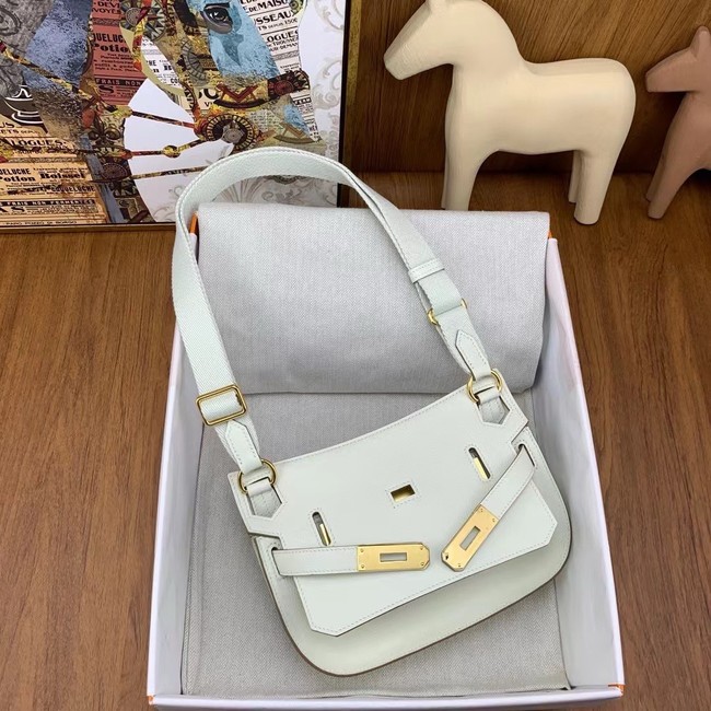 Hermes Original Leather 23CM Mini Jypsiere H0880 white