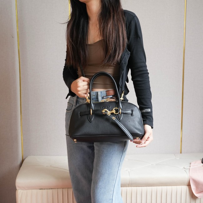 MIU MIU Leather Handle Bag 5BB168 black