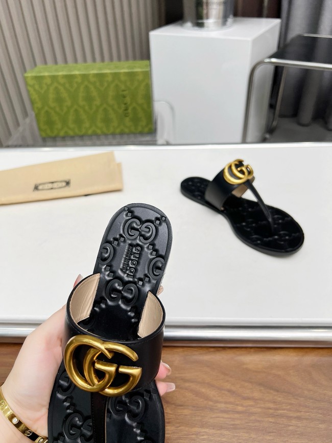 Gucci WOMENS THONG SANDAL WITH DOUBLE G 55296-3