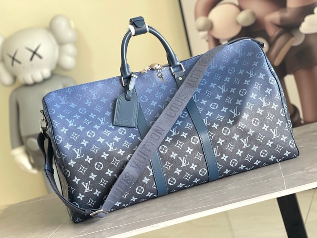 Louis Vuitton Keepall Bandouliere 55 M11558 Navy Blue