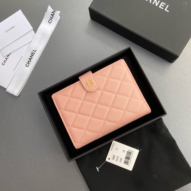 Chanel CLASSIC CARD HOLDER 96066 PINK