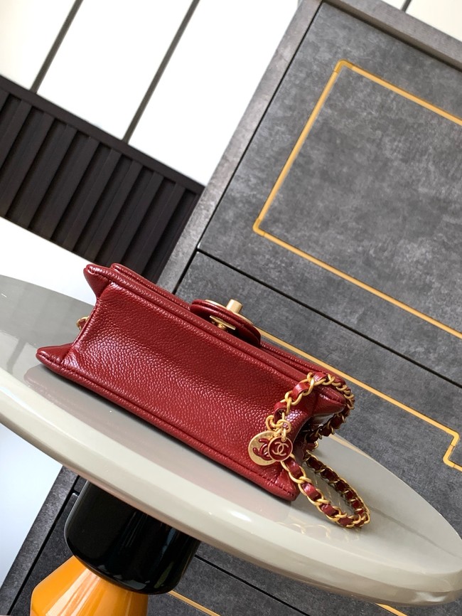 Chanel MINI FLAP BAG S5218 Burgundy