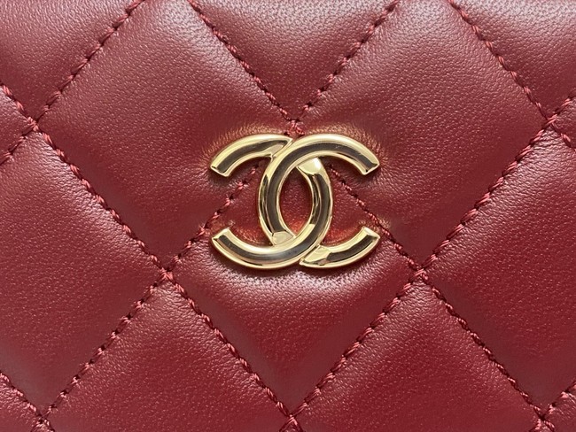 CHANEL SMALL BOX BAG AS5167 Burgundy