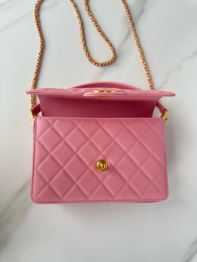 Chanel FLAP BAG WITH TOP HANDLE AS5166 pink