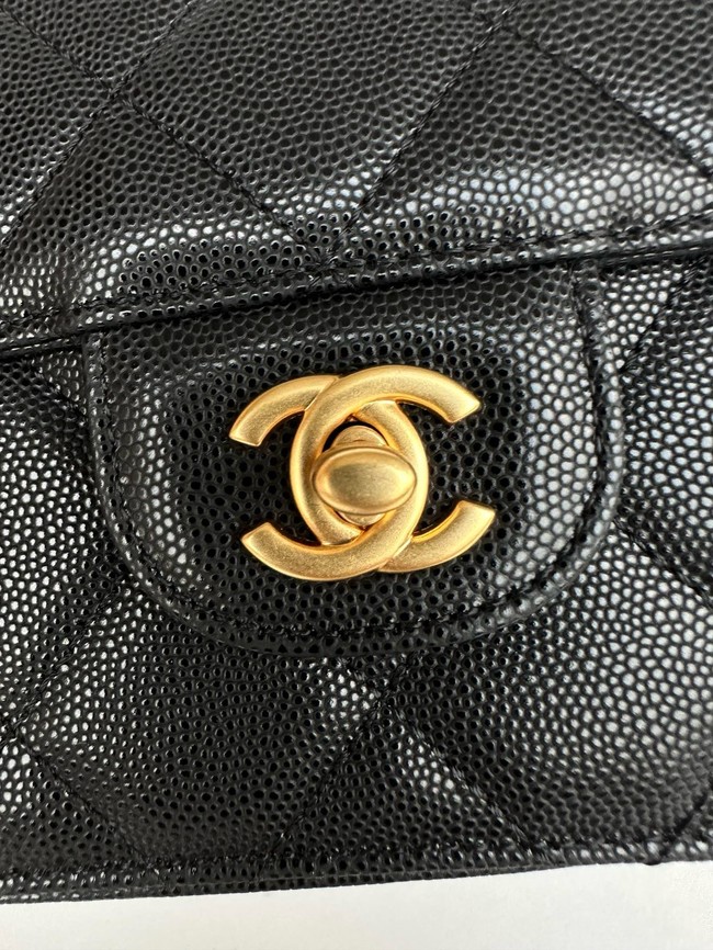 Chanel MINI FLAP BAG WITH TOP HANDLE AS5165 black